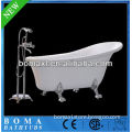 White Glossy Acrylic Slipper Bathtub Cheap Clawfoot Tub